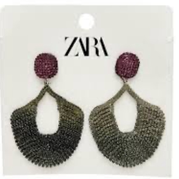 ZARA COLORED JEWEL EARRINGS NWT - Picture 3 of 6